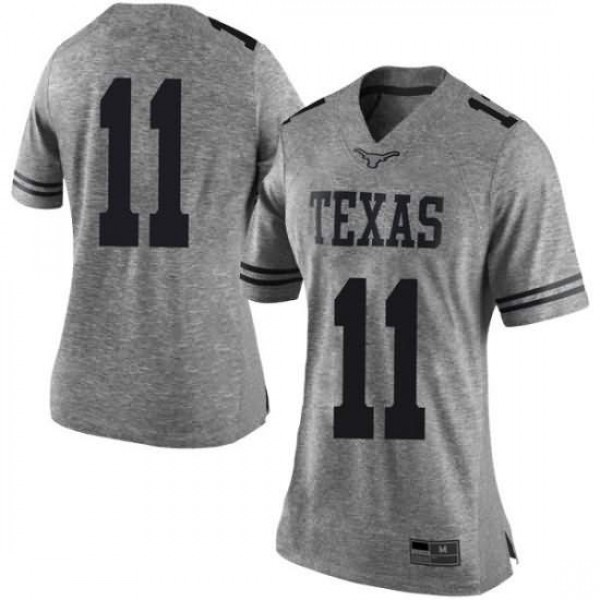 Womens Texas Longhorns #11 Sam Ehlinger Gray Limited Official Jersey